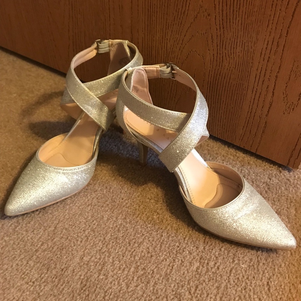 Silver Glitter Heels